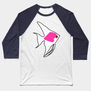 Pink Angelfish Baseball T-Shirt